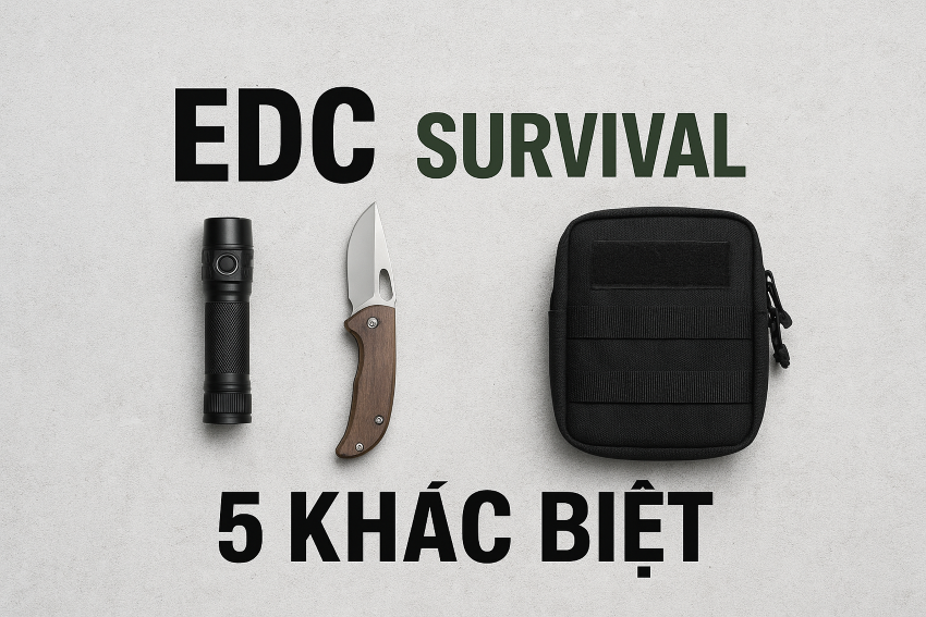 5 ĐIỂM KHÁC BIỆT GIỮA EDC - SURVIVAL - TACTICAL 