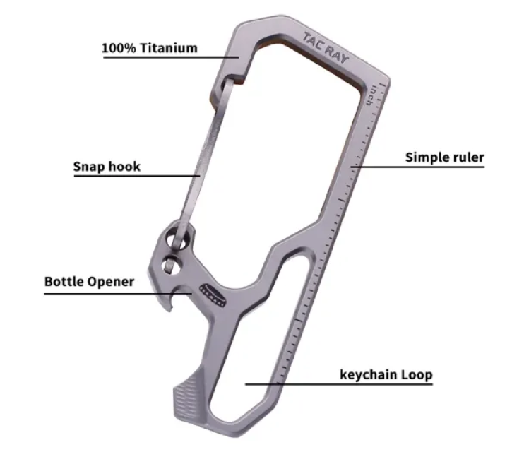 Móc khóa Tacray  titan carabiner cỡ lớn MGD1801