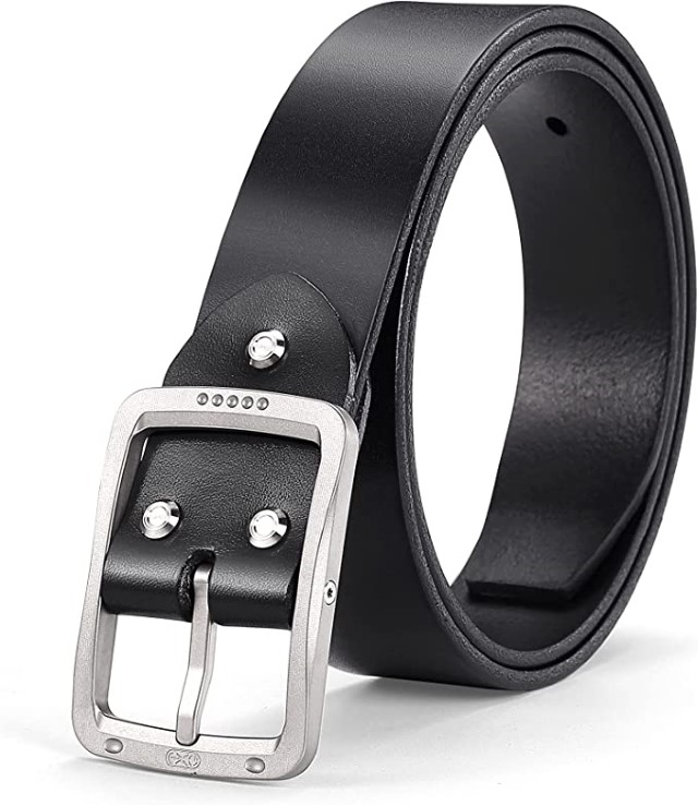 Thắt lưng da Tacray mặt Titan