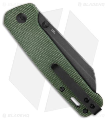 qsp-penguin-liner-lock-knife-green-micarta-black-sw-s90v-bhq-202079-kr-side